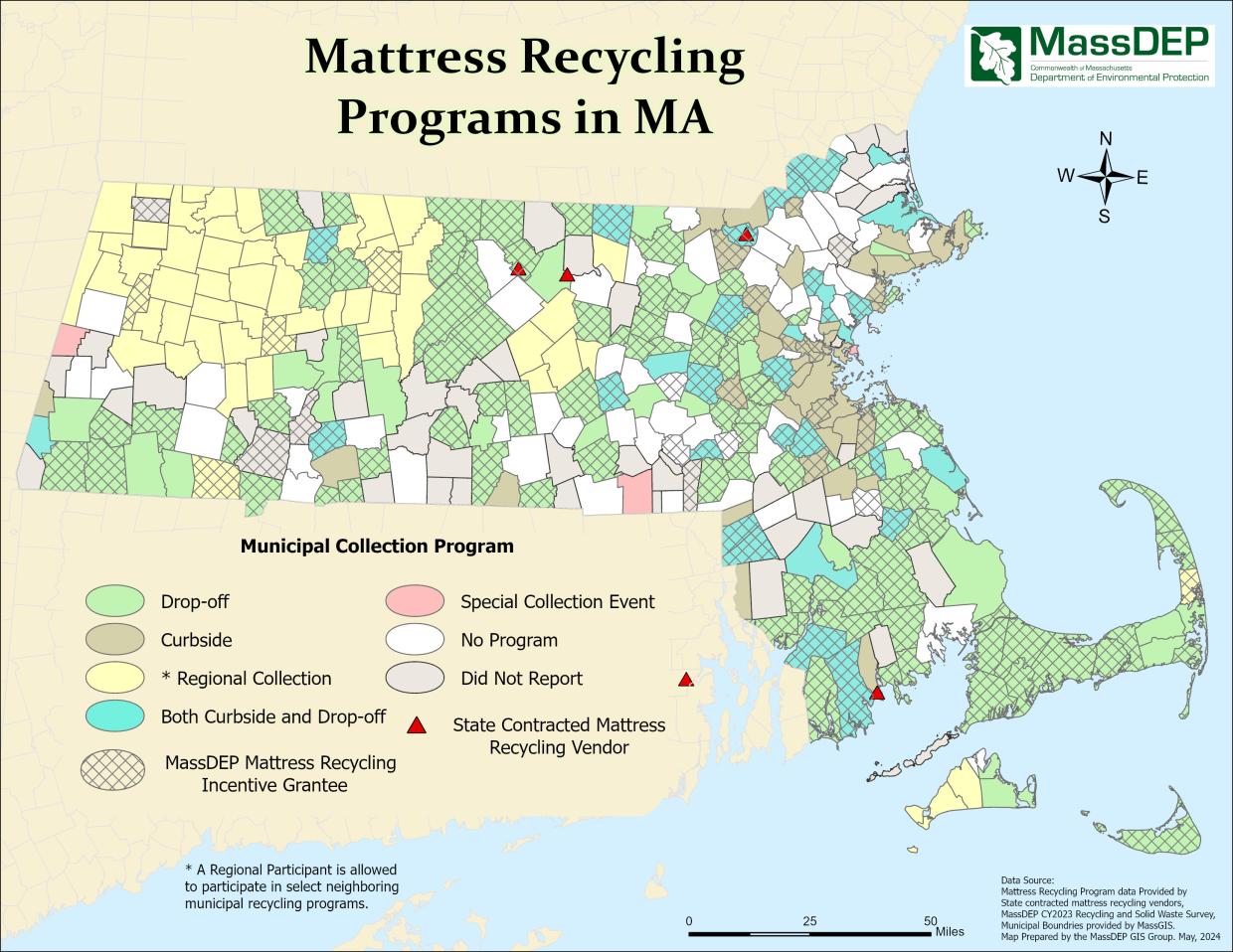 Mattress Recycling Service Coverage in Massachusetts