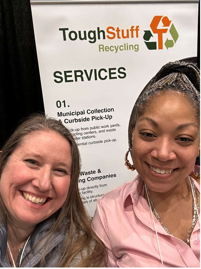 Tough Stuff Recycling'S Mary Horsman And Tashiana Woodie At The Massrecycle Conference &Amp; Trade Show